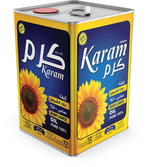 Karam & Zamzam Sunflower Oil (3.5L / 8L / 12L / 14L)
